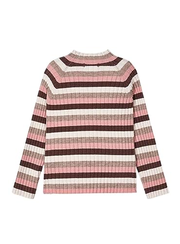 Mayoral Rib Mockneck Sweater for Girls Nude-Choco2