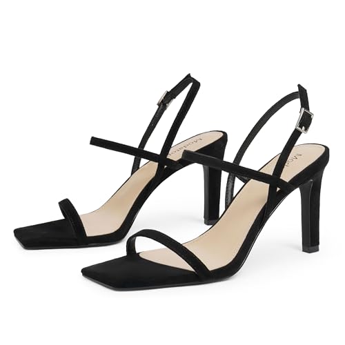 Image of Modatope Womens Sandals Open Toe Strappy Sandals Ankle Strap High Heel Sandals for Women