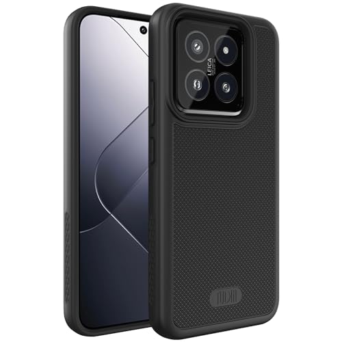 Image of TUDIA DualShield Grip Designed for Xiaomi 14 5G Back Cover (2024), [MergeGrip] Military Grade Dual Layer Shockproof Slim Tough Heavy Duty Protection - Matte Black