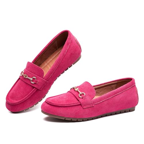 Image of BGSTGUDS Women's Wide Loafers Shoes Cute Dressy Shoes Ladies Comfort Slip Ons Work Shoes