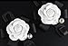 Lagnlnaoy 2PC Styling Cute Camellia Flowers Car Hooks Seat Back Hangers Organizer Auto Headrest Mount Storage Clips Car Accessories