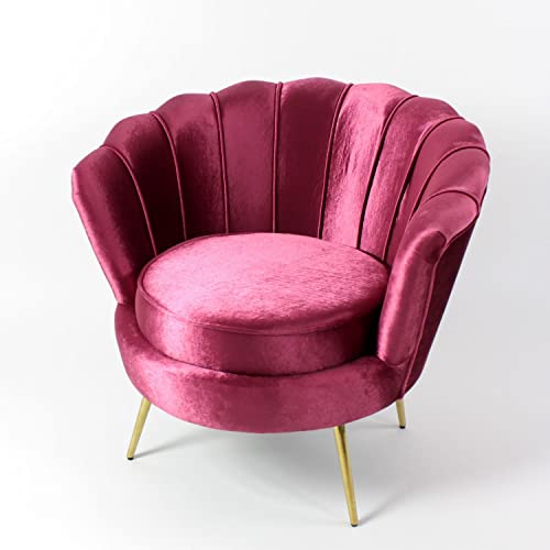 Werner Voss GmbH Audrey Fauteuil Framboise Velours Métal Bois 82 x 75 x 79 cm