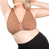 Leading Lady Women's Plus Size Sleep Leisure Cotton Bra, White, 44  C/D/DD