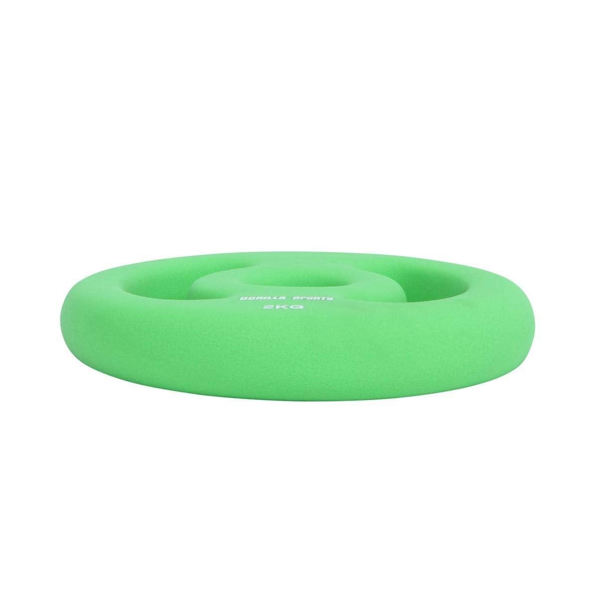 GORILLA SPORTS® Neopren Hantelscheiben - 2er Set, 2x1kg, 2x2kg, 2x3kg, 2x4kg, 2x5kg Gewichte, 30/31 mm Bohrung, mit Griffen, Gusseisen - Gewichtsscheiben, Hantelscheiben-Set