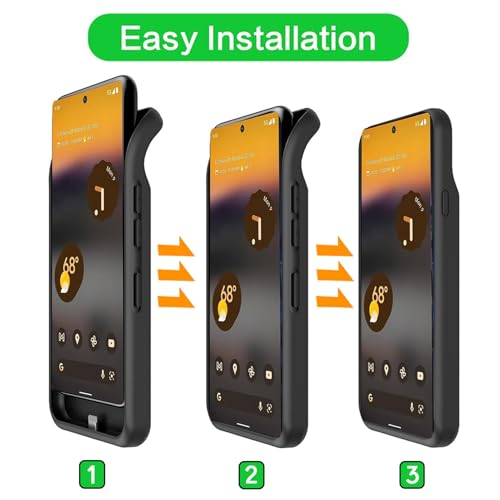 Cubierta de carga externa para Google Pixel 8a con batería premium de 10000mAh 4