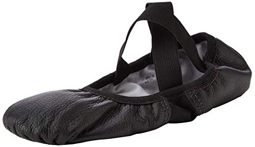 SuperPro Bryn Child Leather Split Sole Ballet Shoe SD110S Narrow Black 13.0S