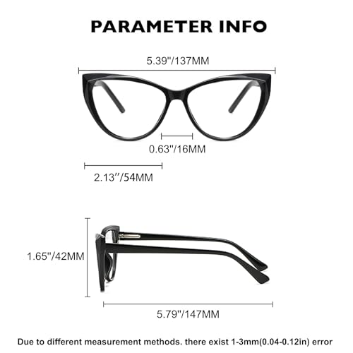 Image of Blue Light Glasses Cateye Women Fake Eyeglasses Anti Eye Strain Computer Glasses Clear Lens