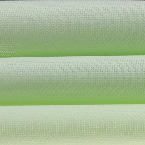Image of KCS 3 pc of 15 inch x 18 inch(38cmx45cm) Counted Cross Stitch Cotton Aida Cloth Needlework Rolled Fabric Box,16CT,Light Green