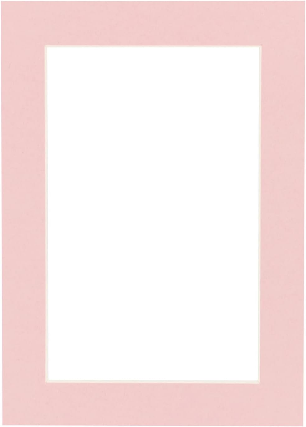 18x24 Mat Bevel Cut for 15x19 Photos - Acid Free Pink Precut Matboard With Backing Board and Crystal Clear, Self Seal Photo Mat Bag - For Pictures, Photos, Framing - 4-ply Thickness