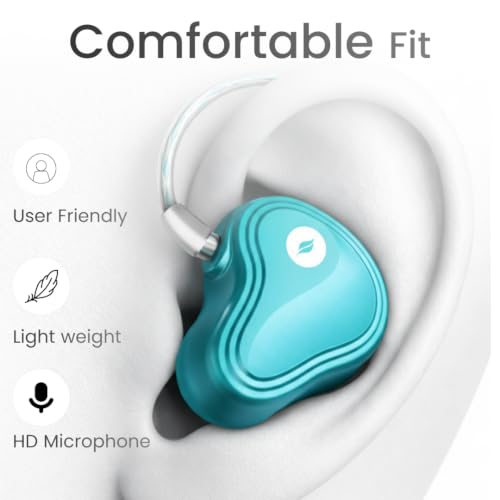 Image of Leaf Sonic IEM Wired Earphones with Dual Dynamic Drivers, Type-C DAC, Hi-Res Audio, Built-in Microphone, in-Line Controls, Ergonomic in-Ear Design, Tangle-Free Cable, Noise Isolating Earbuds