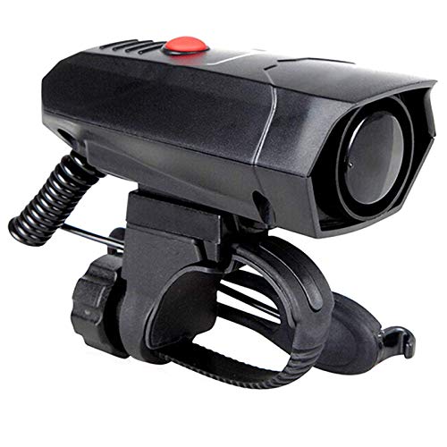 tt-life 120dB Loud bicicleta cuerno, ciclismo para manillar de bicicletas anillo de Bell Horn con 2 niveles de modo de DB y 5 Diferentes Sonidos negro Cover