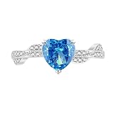 Anillo Ajustable Mujer, Anillo De Amor En Forma De Corazón Para Mujer, Anillo De Promesa, Compromiso, Boda, Piedras Preciosas Para Ella, Zafiro, Esmeralda, Amatista, Rubí, Banda De Diamantes Simula