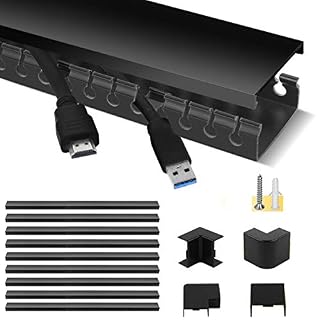Stageek Kabelkanal Kabelmanagement selbstklebend 39x4x2cm PVC 3.5 M Länge, Schreibtisch Cable