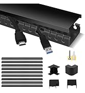 Stageek 配線カバー ケーブルカバー コンピュータコードオーガナイザー 配線コード隠し 配線モール パソコン・テレビ・オフィス・デスク下電線ケーブル整理 39*4*2cm x 9本 ブラック