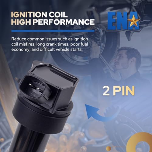 ENA Set of 4 Ignition Coil Pack 1.8L 2.0L L4 Compatible with Hyundai Kia Soul Forte Elantra GT Tucson 2011 2012 2013 2015 2016 2017 2018 Coils for UF651 C1804 273002E000 1788511 GN10633 5C1861