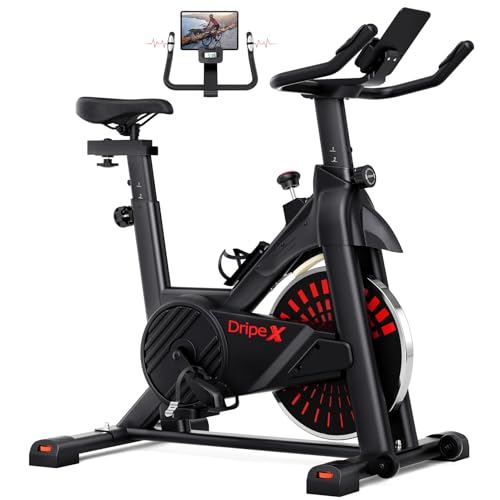 2025 New Dripex Exercise Bike for Home Use, Super Quiet Spin Bike Indoor Cycling Stationary Bike...