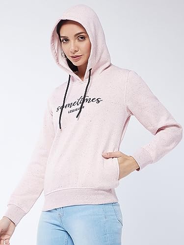 Image of Modeve Women Printed Hooded Sweatshirt for Winter
