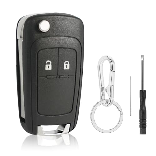 2 Tasten Auto Schlüsselgehäuse für Opel Adam Astra Insignia Mokka Meriva Movano Karl Cascada Zafira C Tourer Chevrolet Cruze Aveo Orlando Trax Spark Captiva Matiz Fernbedienung Autoschlüssel Gehäuse