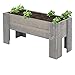Produktbild WOMO-DESIGN Hochbeet mit 4 Beine 39x79x34 cm Unikat, Kiefernholz Grau lasiert, robust, wetterfest, Pflanzkasten Blumenkasten Balkonkasten Kräuterbeet Pflanzbeet Gemüsebeet, für Garten Balkon Terrasse