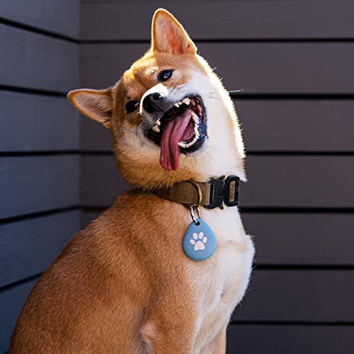 Uneeq Gifts Waterproof Airtag Dog Collar Holder, Protective Case For Collar, Air Tag Loop Gps Tracker, Trackers Apple Iphone, Pet, Holder (Blue), #TOP1