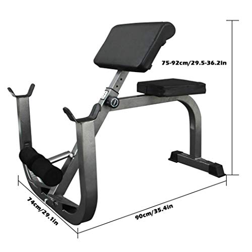 Roman Chair Weight Bench,Max Load 330Lbs Olympic Weight Arm Curl Weight Bench Preacher Curl Isolated Barbell Dumbbell Biceps Station