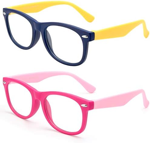 Gaoye 2 Pack Children Blue Gentle Blocking Glasses Women & Boys Age 3-15, Anti Glare & UV, Pc Gaming Display screen Eyeglasses
