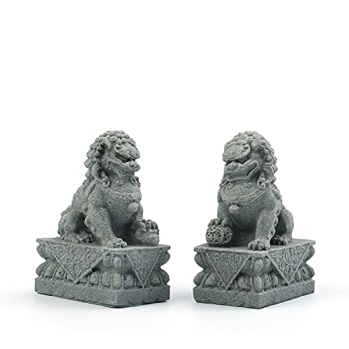 Sdeetesamjun Foo Dogs Statues Pair Guardian Lion Fu Foo...