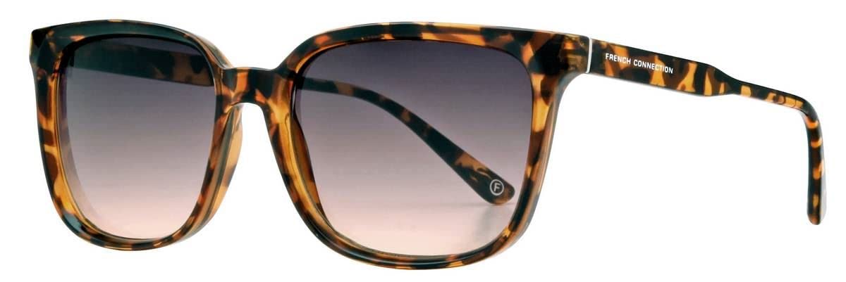 French Connection Women's Brown Fashion Square Sunglasses - Classic Tort