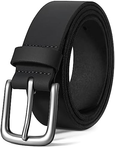 VATAN Men's Genuine Leather Casual Every Day Jeans Belts, 1 3/8" Handmade Men Leather Belt with Gift Box