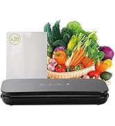 THETCHRY Vacuum Sealer for Food,65kpa Precision Suction Power 6-in-1 Food Sealers Machine,Fast- C...
