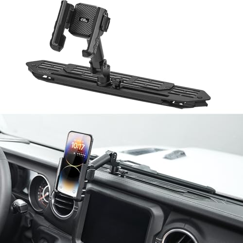 JOYTUTUS Metal Dash Platform Mount Phone Holder for 2018-2023 Wrangler JL