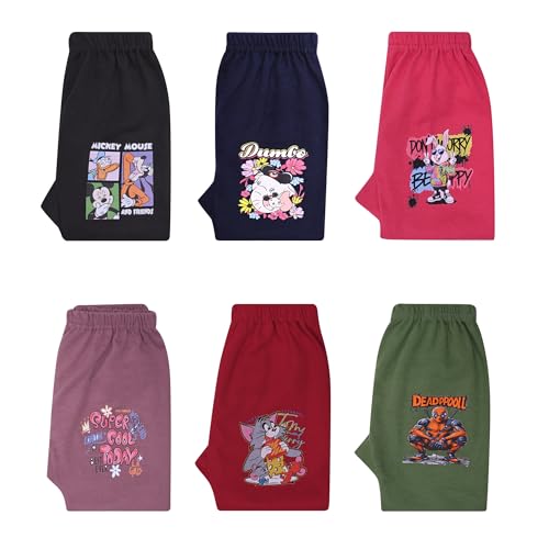 Image of Cotton Baby Boys' Pyjamas, Printed Boys and Girls Cotton Pajama Pants, Unisex Baby Pajamas, Kids Baby Track Pant (Pack of 6) (Multicolour)