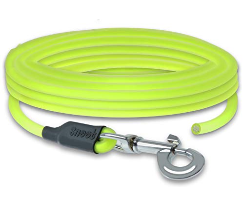 10m Rundleine, Schleppleine, Neon-Gelb, Hundeleine, Trainingsleine, sehr stabil, schmutz- und wasserabweisend