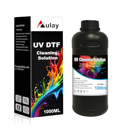 Aulay - Solución de limpieza de tinta UV DTF 1000 ml para impresora UV XP600 TX800 i3200 i1600 L805 1390 DX4 DX5 DX6 DX7 DX10 cabezal de impresión UV