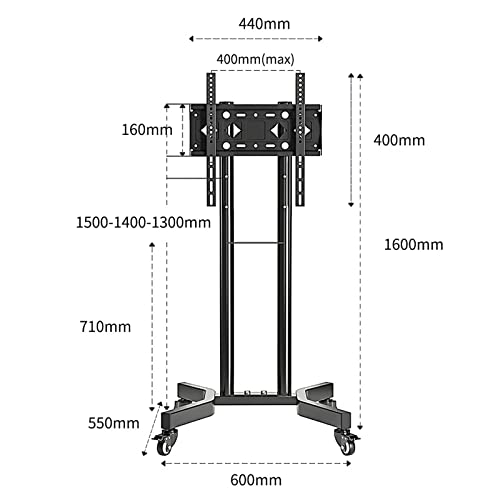 Soporte móvil para TV de 32 a 65 pulgadas con ruedas miniatura 2