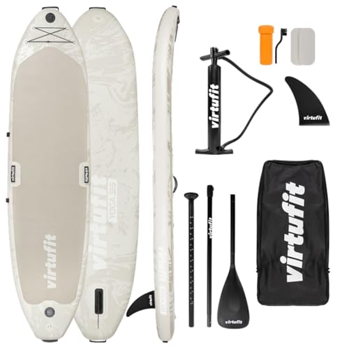VirtuFit Supboard Yoga 355 – Beige – Fitness & Yoga Paddleboard – Aqua-Fitness – Accesorios completos