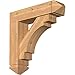 Ekena Millwork BKT0806X30X30MRC03SWR Merced Arts and Crafts Smooth Bracket w/Offset Brace, Western Red Cedar