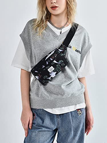 Image of 521s Small Fanny Pack Fashion Waist Bag Cute for Women, Japanes Crane
