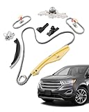 Gledewen Timing Chain Kit 3.5 3.7 L, w/Water Pump, Compatible with 2011-2019 Ford F-150 / Edge/Explorer/Taurus/Police/Flex, Lincoln MKS/MKZ/MKX, V6 3496cc 3726cc, #BL3Z-6268-A AT4Z-6268-A 125-3340