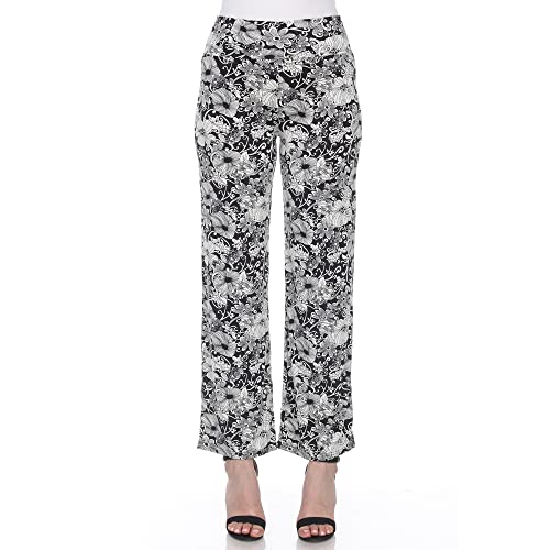 white mark Women's Floral Paisley Palazzo Pants2