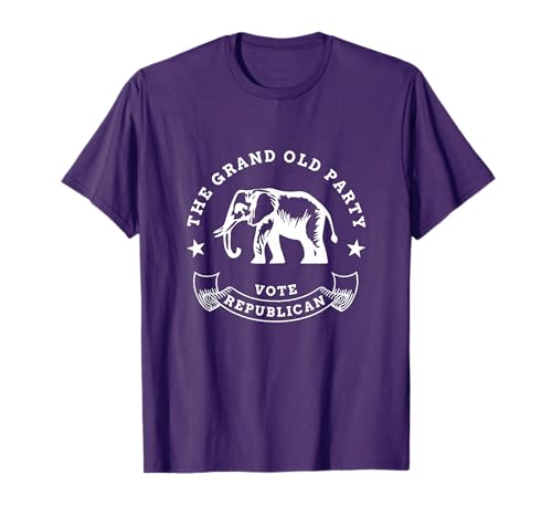 GOP Vote Republican Party Elephant Vintage Political T-Shirt