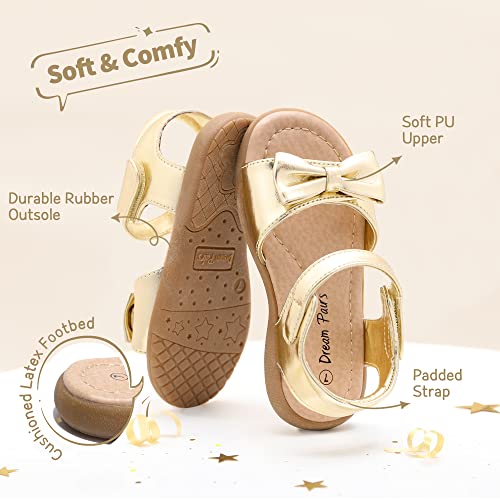 Image of DREAM PAIRS Girls Sandals Fashion Bow Summer Shoes for Toddler /Little Kid