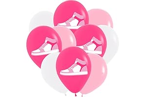 Pink Sneaker Balloons Retro Pink Basketball Sneaker Balloons for girls
