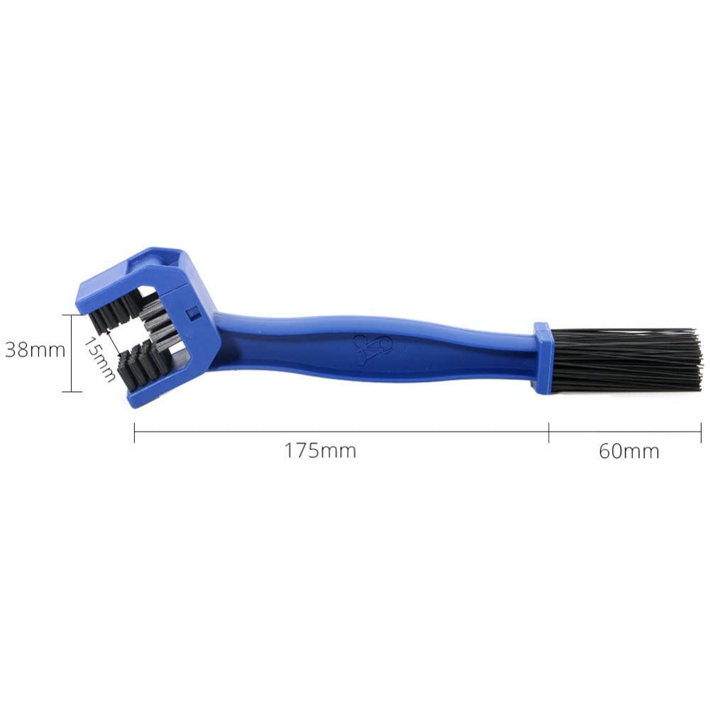 AMB Multi-Purpose Bike Chain Cleaner Brush with Soft & Long Bristles Ideal for Quick Cleaning of Cycles, Motorcycles (Blue)