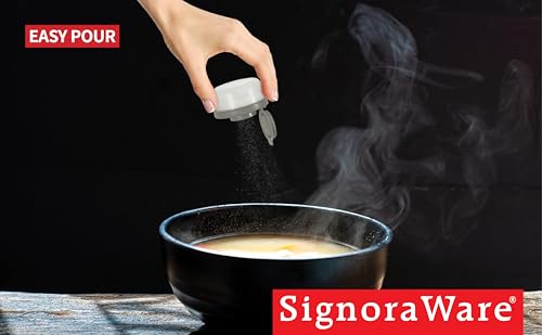 Image of Signoraware BPA Free Plastic Small Spice Sprinkles & Shaker (40ml x 2 | Set of 2 | Grey)
