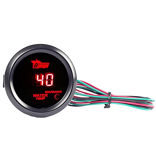Esupport Car 2" 52Mm Digital Water Temp Gauge Red Led Light Temperature Meter Celsius #TOP3