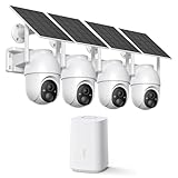 ELYSOO Solar Security Cameras Wireless Outdoor, 64GB Local Storage, 2K/4MP Home Security Camera System, 4-Cam Kit, 2.4G & 5GHz WiFi, AI Motion Detection, 360° View