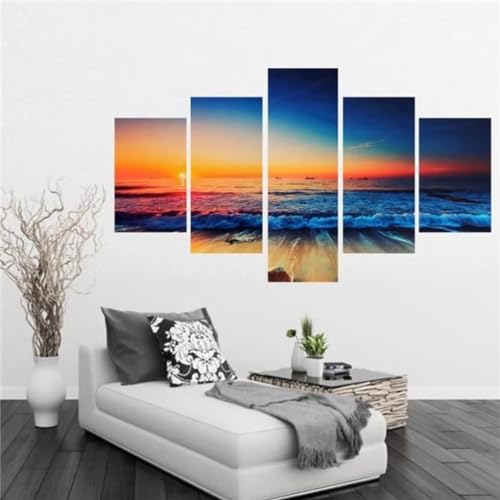 Diamond painting adulte paysage littoral pour decoration chambre