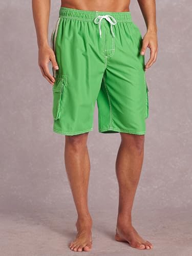 Image of Kanu Surf Men's Big Viper Extended Size Stripe Swim Trunk