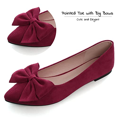 Image of Dear Time Women's Ballet Flats Dress Ballet Shoes Slip on for Office Work Comfortable Shoes